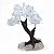 Árvore Pedra Natural Selenita com Base de Cristal 13 cm - Imagem 1