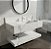 Pia em porcelanato 60x45 Branco Marmorizado - Imagem 3