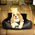 Assento Cadeirinha de Transporte para Cachorros Luxo Couro Vegano Preto - Imagem 3