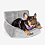 Assento Cadeirinha de Transporte para Cachorros Luxo Cinza Claro - Imagem 4