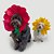 Fantasia para Cachorros e Gatos Moldura Flor Rosa Vermelha - Imagem 2