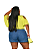 Short Curto de Elástico Jeans Plus Size - Imagem 2