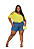 Short Curto de Elástico Jeans Plus Size - Imagem 3