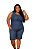 Blusa Jeans de Alça Larga Plus Size - Imagem 3