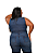 Blusa Jeans de Alça Larga Plus Size - Imagem 2
