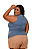 Blusa Jeans de Alça Larga Plus Size - Imagem 2