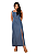 Vestido Longo com Fenda Jeans Slim - Imagem 1