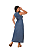 Vestido Longo com Fenda Jeans Slim - Imagem 2