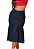 Saia midi de botões jeans slim - Imagem 1