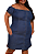 Vestido Ombro a Ombro Jeans Plus Size - Imagem 3