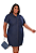 Chamise Jeans de Botão Plus Size - Imagem 1
