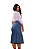 Saia Midi de Botões Jeans - Imagem 2