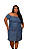 Vestido Ombro a Ombro Jeans Plus Size - Imagem 1