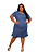 Vestido Jeans de Manga Plus Size - Imagem 3