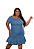 Vestido Ciganinha Jeans Plus Size - Imagem 1