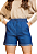 Short Curto Jeans Leve Slim Com Elástico - Imagem 1
