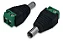 Kit Com 100 Conector P4 Macho Borne Camera Cftv Cor Preto/ Verde - Imagem 1
