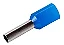 Kit Terminal Tubular Ilhos 2,5mm E2508 Azul Pre Isolado ( 100pç) - Imagem 1