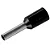Kit Terminal Tubular Ilhos 1,5mm E1508 Preto Pre Isolado (100pç) - Imagem 1
