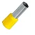 Kit Terminal Tubular Ilhos 6mm E6012 Amarelo Pre Isolado (100pç) - Imagem 1
