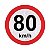 Placa velocidade máxima permitida 80km/h - R-19 - Imagem 1