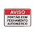 Placa Aviso - Portão Com Fechamento Automático - 30x20cm - Imagem 1