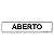 Placa Aberto 30x6,5 cm ACM 3 mm - Imagem 1