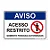 Placa Acesso Restrito, Somente Pessoas Autorizadas 30x20 cm ACM 3 mm - Imagem 1