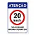 Placa Atenção Velocidade Máxima Permitida 20km/h - ACM 3 mm - 20x30 cm - Imagem 1