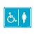 Placa Banheiro de Deficiente Físico Feminino - 20x15 cm ACM 3 mm - Imagem 1