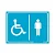 Placa Banheiro de Deficiente Físico Masculino 20x15 cm ACM 3 mm - Imagem 1