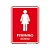 Placa Banheiro Feminino (Woman) - 15x20 cm ACM 3 mm - Imagem 1