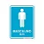 Placa Banheiro Masculino (Man) - 15x20 cm ACM 3 mm - Imagem 1