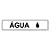 Placa de Sinalização Água - 30x6,5 cm ACM 3 mm - Imagem 1