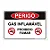 Placa Gás Inflamável, Proibido Fumar - 30x20 cm ACM 3 mm - Imagem 1