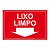 Placa Lixo Limpo - 30x20 cm ACM 3 mm - Imagem 1