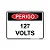 Placa Perigo, 127 Volts - 20x15 cm ACM 3 mm - Imagem 1