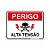 Placa Perigo, Alta Tensão - 20x15 cm ACM 3 mm - Imagem 1