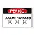 Placa Perigo, Arame Farpado - 30x20 cm ACM 3 mm - Imagem 1