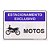 Placa Estacionamento Exclusivo Motos - 30 x 20 cm ACM 3 mm - Imagem 1