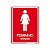 Placa Banheiro Feminino (Woman) - 15x20 cm ACM 3 mm - Imagem 1