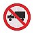Placa Proibido trânsito de caminhões R-9 - Imagem 1