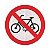 Placa Proibido trânsito de bicicletas R-12 - Imagem 1