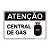 Placa Atenção, Central de Gás 30x20 cm ACM 3 mm - Imagem 1