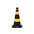 Cone de sinalização PVC 50 cm - Preto/Amarelo - Imagem 1
