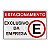 Placa Estacionamento - Exclusivo da empresa - 30 x 20 cm ACM 3 mm - Imagem 1