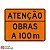 Placa Atenção Obras a 100 m - Imagem 1