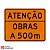 Placa Atenção Obras a 500 m - Imagem 1