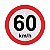 Placa velocidade máxima permitida 60km/h - R-19 - Imagem 1