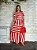 VESTIDO LONGO MANGAS LISTRAS - Imagem 1